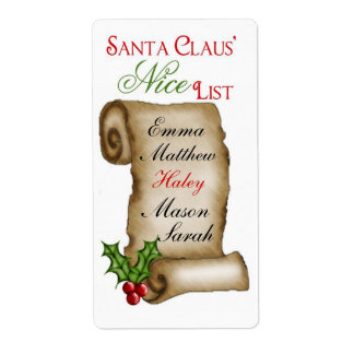 Santas Nice Liste Geschenkklammern