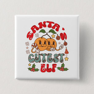 Santa's Niedlicher Elf Sublimation-80881 Button
