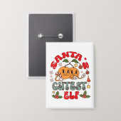 Santa's Niedlicher Elf Sublimation-80881 Button (Vorderseite/Rückseite)