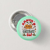 Santa's Niedlicher Elf Sublimation-80881 Button (Vorne & Hinten)