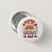 Santa's Niedlicher Elf Sublimation-80881 Button (Vorne & Hinten)