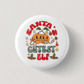 Santa's Niedlicher Elf Sublimation-80881 Button (Vorderseite)