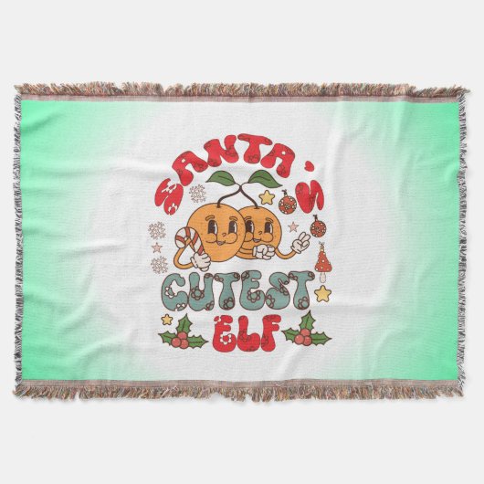 Santa's Niedlicher Elf Sublimation-80881 Decke (Vorderseite)