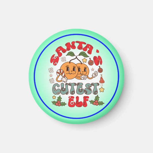 Santa's Niedlicher Elf Sublimation-80881 Magnet (Vorne)