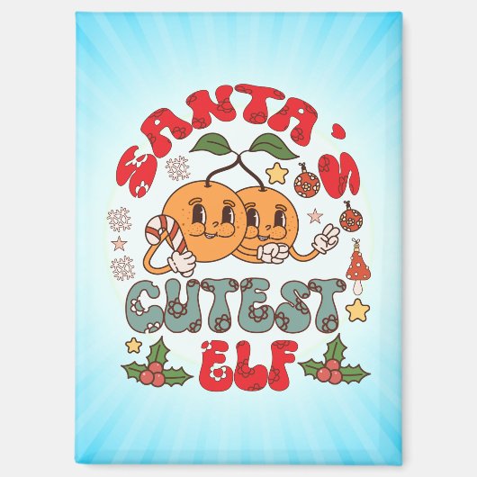 Santa's Niedlicher Elf Sublimation-80881 Magnet (Vorderseite)