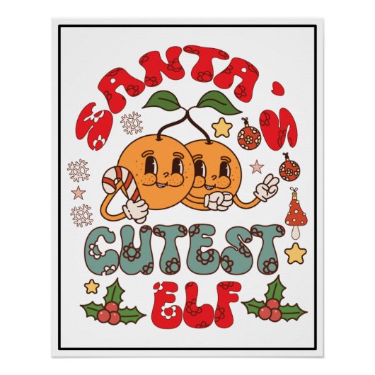 Santa's Niedlicher Elf Sublimation-80881 Poster (Vorderseite)