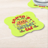 Santa's Niedlicher Elf Sublimation-80881 Untersetzer (angewinkelt)