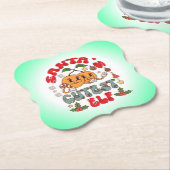 Santa's Niedlicher Elf Sublimation-80881 Untersetzer (angewinkelt)
