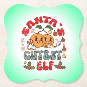 Santa's Niedlicher Elf Sublimation-80881 Untersetzer