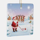 Santa's North Pole Holiday Golfing Fun  Keramikornament (Rechts)