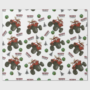 Santa's Off-Road-Weihnachten – Rotes ATV-Feiertags Geschenkpapier