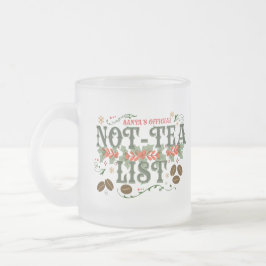Santa's Official Not-Tea List Frosted Christmas Mattglastasse
