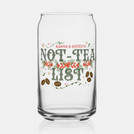Santa's offizielle Nicht-Tee-Liste Frosted Weihnac Dosenglas