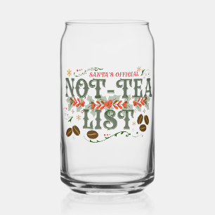 Santa's offizielle Nicht-Tee-Liste Frosted Weihnac Dosenglas