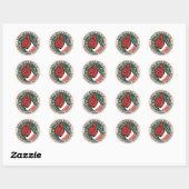 Santa's offizieller Freude-Sticker Runder Aufkleber (Blatt)