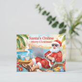 Santa's Online-Computerliebhaber Frohe Weihnachten (Stehend Vorderseite)
