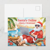 Santa's Online-Computerliebhaber Frohe Weihnachten (Vorne/Hinten)