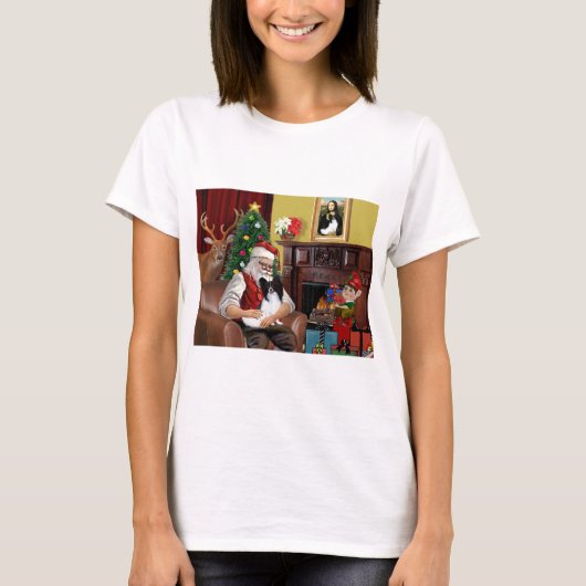 Santa's Papillon T-Shirt (Vorderseite)