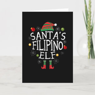 Santas philippinischer Elf - Philippinen Weihnacht Karte