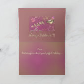 Santa's Reindeer and Snowflakes Card Karte (Innenseite)