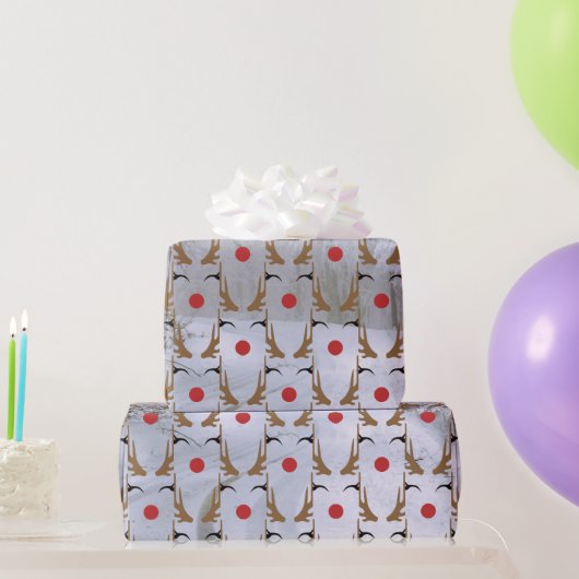 Santas Reindeer Christmas Geschenkpapier (Partygeschenke)