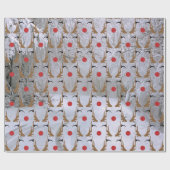 Santas Reindeer Christmas Geschenkpapier (Flach)