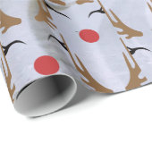 Santas Reindeer Christmas Geschenkpapier (Rolleneckpunkt)