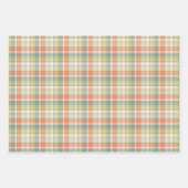 Santa's Reindeer, Retro Christmas Baubles, Plaid Geschenkpapier Set (Vorderseite 3)