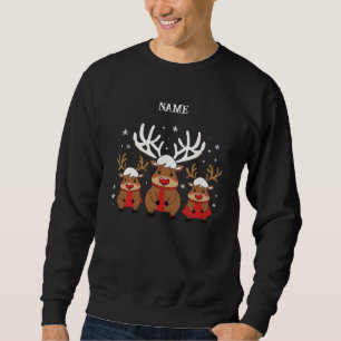 Santas Reindeer Squad Crew Festival Sweatshirt