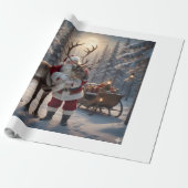 Santa's Reindeer Surprise - A Holiday Whimsy Geschenkpapier (Ungerollt)