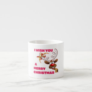 SANTA'S REINDEER WÜNSCHT IHNEN EINEN KLEINEN CHRIS ESPRESSOTASSE