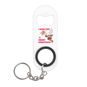 SANTA'S REINDEER WÜNSCHT IHNEN EINEN KLEINEN CHRIS MINI FLASCHENÖFFNER