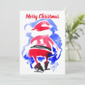 Santa's Retreat #121128 Feiertagskarte (Stehend Vorderseite)