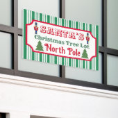 Santa's Retro Christmas Tree Lot Sign Banner (Äußeres Gebäude)