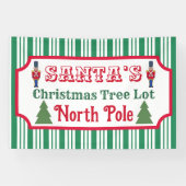 Santa's Retro Christmas Tree Lot Sign Banner (Horizontal)