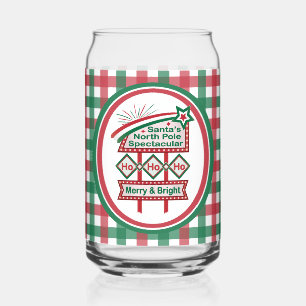 Santas Retro-Marquee – Ho Ho Ho Fröhlich & Hell Dosenglas