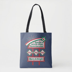 Santas Retro-Marquee – Ho Ho Ho Fröhlich & Hell Tasche