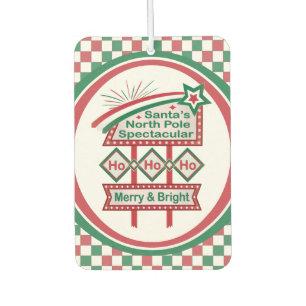 Santa's Retro Marquee - Ho Ho Ho Merry & Bright Autolufterfrischer