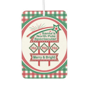 Santas Retro-Marquee – Ho Ho Ho Merry & Bright Autolufterfrischer