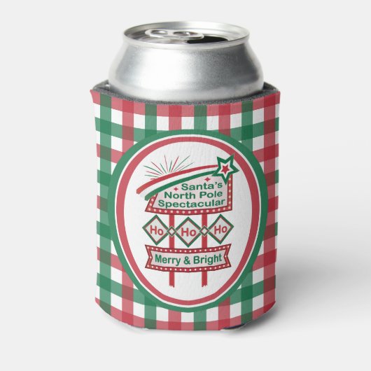 Santa's Retro Marquee - Ho Ho Ho Merry & Bright Dosenkühler (Kanne Rückseite)