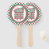 Santa's Retro Marquee - Ho Ho Ho Merry & Bright Fächer (Vorne und Hinten)