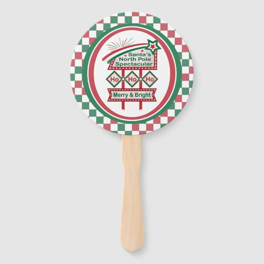 Santa's Retro Marquee - Ho Ho Ho Merry & Bright Fächer (Vorderseite)
