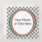 Santa's Retro Marquee - Ho Ho Ho Merry & Bright Karte (Rückseite)