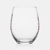 Santa's Retro Marquee - Ho Ho Ho Merry & Bright Weinglas Ohne Stiel (Links)