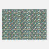 Santa's Retro Rentier Geschenkpapier Set (Vorderseite 3)