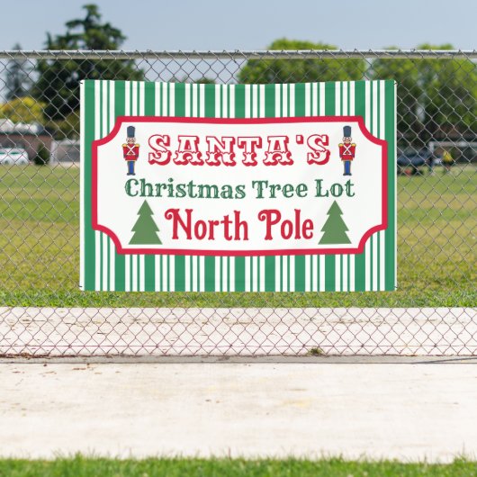 Santas Retro-Weihnachtsbaum-Los-Banner Banner (Insitu)