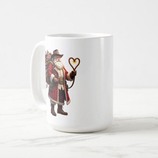 Santa's Roped Heart Delivery Kaffeetasse (Vorderseite Links)