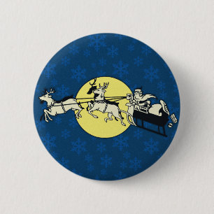 Santas Schlitten Button
