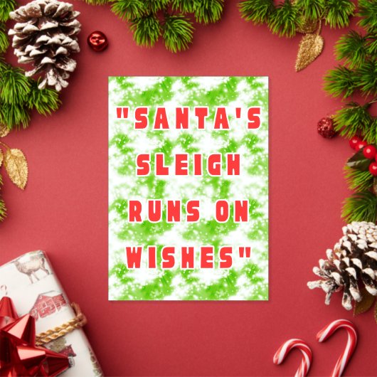 Santas Schlitten läuft auf Wünsche Acryleinladungen (Insitu (Feiertag))