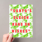 Santas Schlitten läuft auf Wünsche Acryleinladungen (Insitu (Handheld))